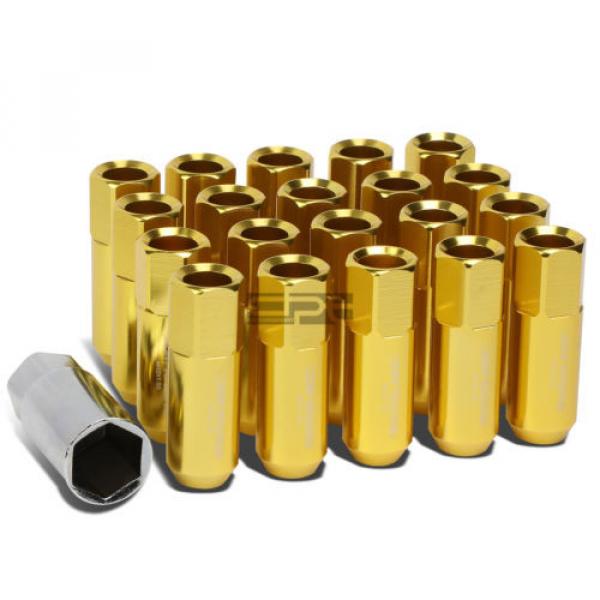 20PCS M12 X 1.5 EXTENDED ALUMINUM LOCKING LUG WHEEL ACORN TUNER LOCK NUTS GOLD #1 image