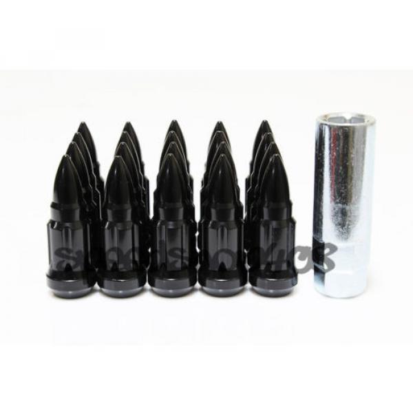 Z Racing Black Bullet 57mm 12X1.5 Steel Lug Nuts Key Tuner Close Extended #1 image