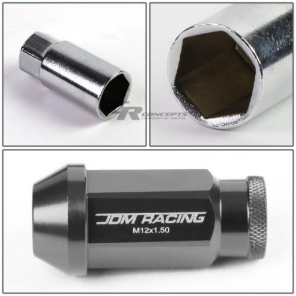 FOR CORVETTE/MALIBU/lMPALA 20X ACORN TUNER ALUMINUM WHEEL LUG NUTS+LOCK SILVER #5 image