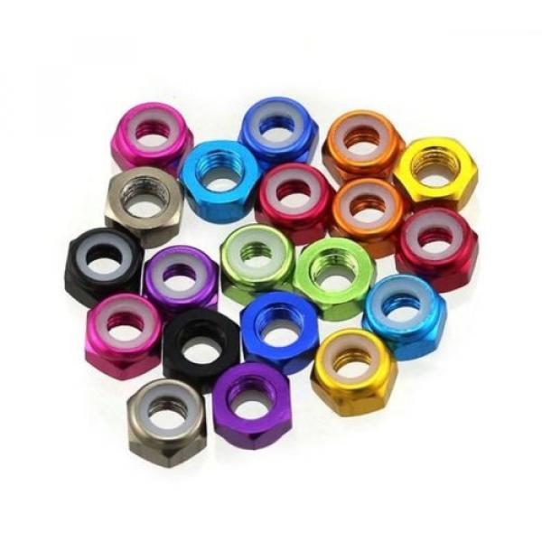 M2 M3 M4 M5 Nylon Insert Self-Lock Nuts (Nyloc) Hex Lock Nut Aluminum Nuts #1 image