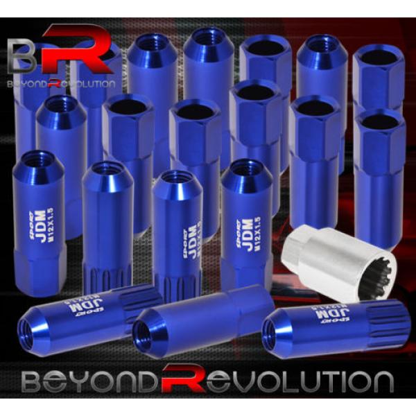 FOR HYUNDAI 12x1.5 LOCKING LUG NUTS RACING ALUMINUM TUNER WHEEL 20PC KIT BLUE #1 image