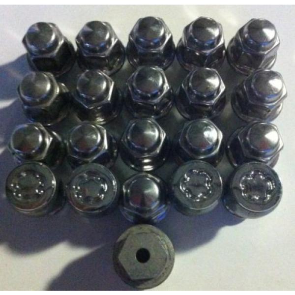 2005-2014 MUSTANG BULGE ACORN 1/2-20 LUG NUTS SET X20 1/2&#034; THREAD &amp; McGARD LOCKS #1 image