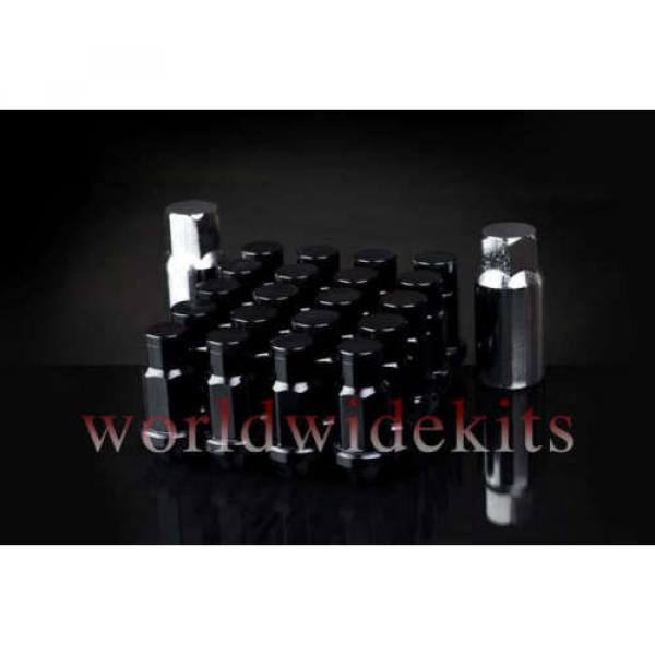 GODSPEED T-4 WHEEL RIM RACING LUG NUTS 50MM 20 PIECE W / LOCK M12 X 1.5 BLACK B #1 image