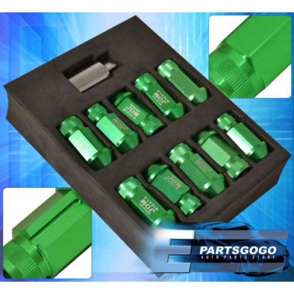 FOR MAZDA 12X1.5 LOCKING LUG NUTS OPEN END EXTEND ALUMINUM 20 PIECE SET GREEN #2 image