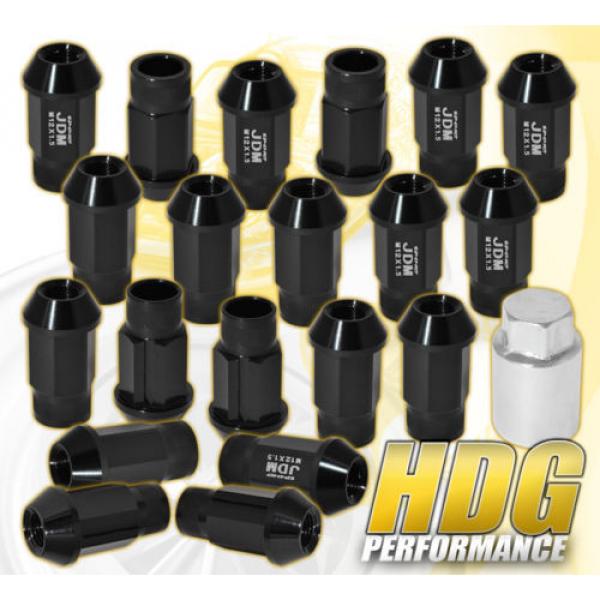 FOR MITSUBISHI 12X1.5 LOCKING LUG NUTS THREAD PITCH DRAG PERFORMANCE RIMS BLACK #1 image