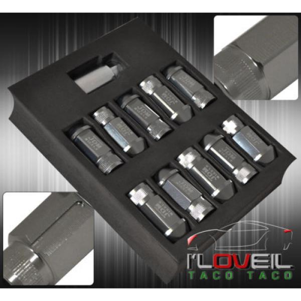 FOR CHEVY 12MMX1.5MM LOCKING LUG NUTS 20PC EXTENDED FORGED TUNER SET GUNMETAL #2 image