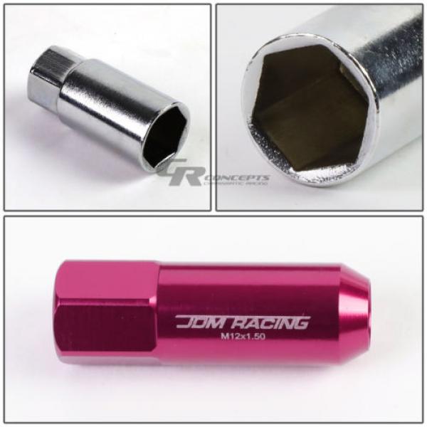 FOR DTS/STS/DEVILLE/CTS 20X EXTENDED ACORN TUNER WHEEL LUG NUTS+LOCK+KEY PINK #5 image