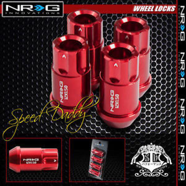 4 X NRG ANODIZED M12XP1.5 1.75&#034;L LUG NUT RIM LOCKS DODGE COLT CHRYSLER NEON RED #1 image