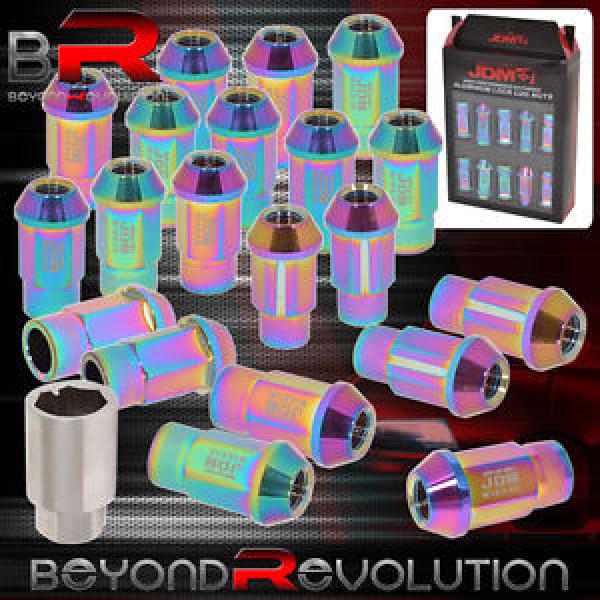 Heavy Duty JDM Sport Neo Chrome Aluminum Racing Lug Nuts 12x1.5  Lock Key #1 image