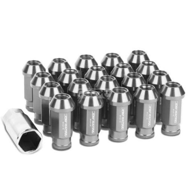 20X M12 X 1.5 LOCKING LUG RACING RIM/WHEEL ACORN TUNER LOCK NUTS+KEY SILVER #1 image