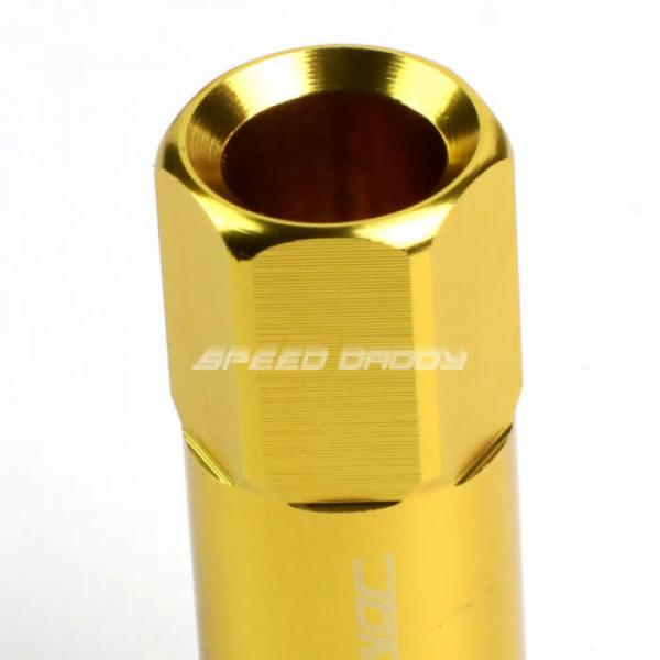 20X RACING RIM 60MM EXTENDED ANODIZED WHEEL LUG NUT+ADAPTER KEY GOLD #3 image