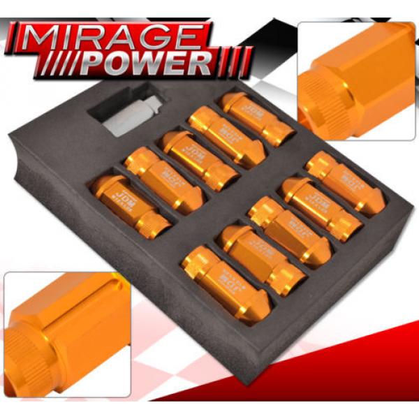 (20 PIECES) UNIVERSAL M12x1.25 ALUMINUM TUNER WHEEL LUG NUTS GOLD + LOCKING KEY #2 image