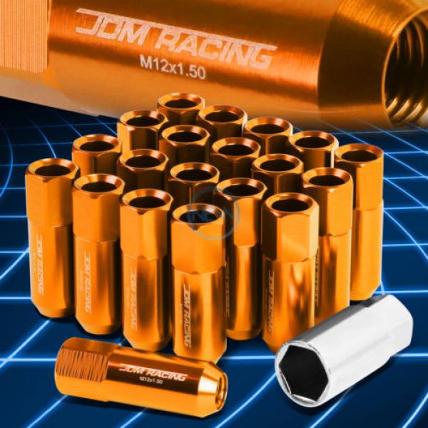 20pcs M12x1.5 Anodized 60mm Tuner Wheel Rim Acorn Lug Nuts IS250/GS460 Orange #1 image