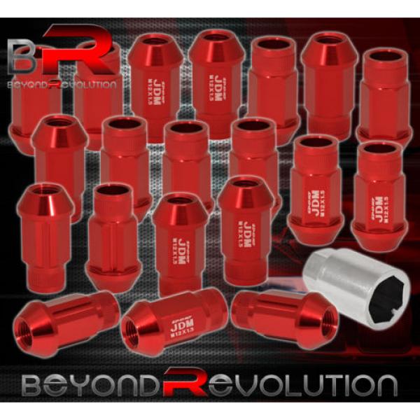 For Chrysler M12X1.5Mm Locking Lug Nuts 20Pc Jdm Extended Aluminum Anodized Red #1 image