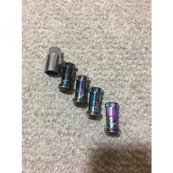 KICS R40 NEO-CHR LOCK LUG NUTS 12x1.5 1.5 FLOATING SEAT ACORN WHEELS RIMS OPEN U #1 image