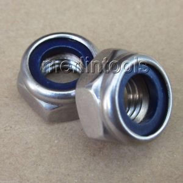 2Pcs M6 x 1 Metric Left Hand Thread Stainless Steel Nylon Lock Hex Nut #1 image