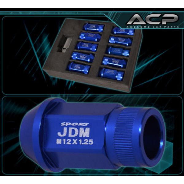 UNIVERSAL 12x1.25 LOCKING LUG NUTS DRIFTING HEAVY DUTY ALUMINUM 20PCS SET BLUE #2 image