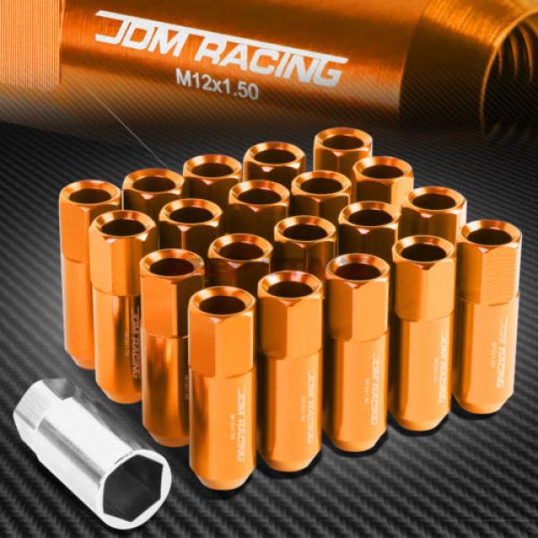 FOR CORVETTE MALIBU IMPALA 20 PCS M12 X 1.5 60MM LUG NUT+ADAPTER KEY ORANGE #1 image