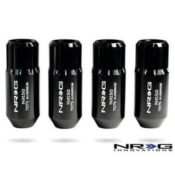 NRG M14 x 1.5 Extended Lock - 400 Series - 4 Piece Kit 4 Lug Nuts - Black LN-L47 #1 image