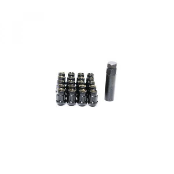 12x1.5 Monster Lug Nuts SR35 Black Open End Spline with Locking Key 20 lugs +key #2 image