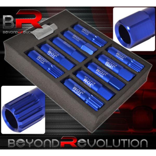 FOR INFINITI M12x1.25MM LOCKING LUG NUTS 20PC VIP EXTENDED ALUMINUM ANODIZE BLUE #2 image