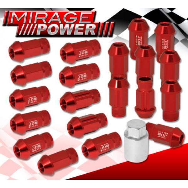 For Hyundai 12Mmx1.5 Locking Lug Nuts Open End Extend Aluminum 20 Piece Set Red #1 image