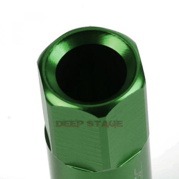 20 PCS M12 X 1.5 ALUMINUM ACORN TUNER LUG NUT/WHEEL LOCK+ADAPTER KEY GREEN #3 image