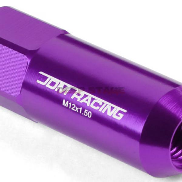 20 PCS M12 X 1.5 ALUMINUM ACORN TUNER LUG NUT/WHEEL LOCK+ADAPTER KEY PURPLE #2 image