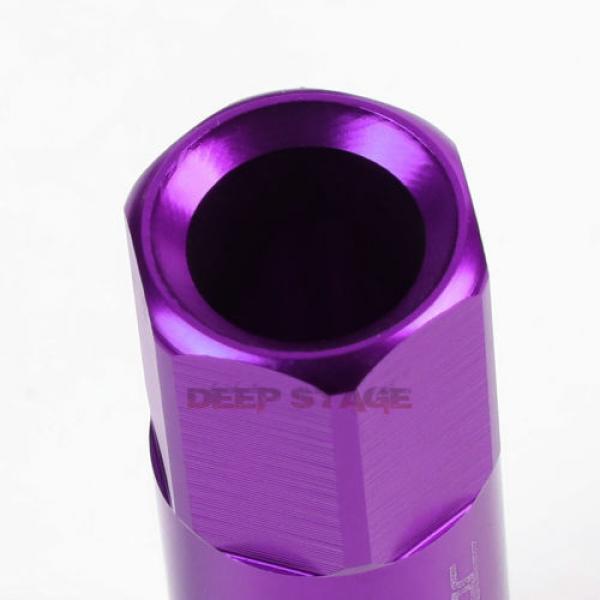 20 PCS M12 X 1.5 ALUMINUM ACORN TUNER LUG NUT/WHEEL LOCK+ADAPTER KEY PURPLE #3 image