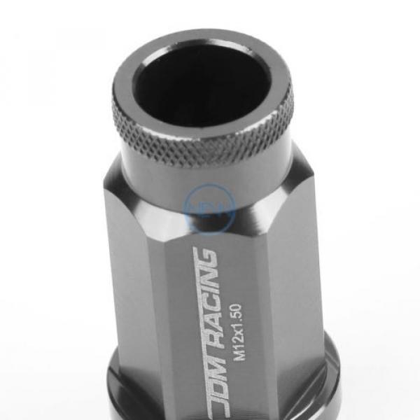 20pcs M12x1.5 Anodized 50mm Tuner Wheel Rim Locking Acorn Lug Nuts+Key Silver #3 image