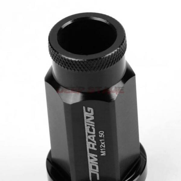 FOR DTS STS DEVILLE CTS 20 PCS M12 X 1.5 ALUMINUM 50MM LUG NUT+ADAPTER KEY BLACK #3 image