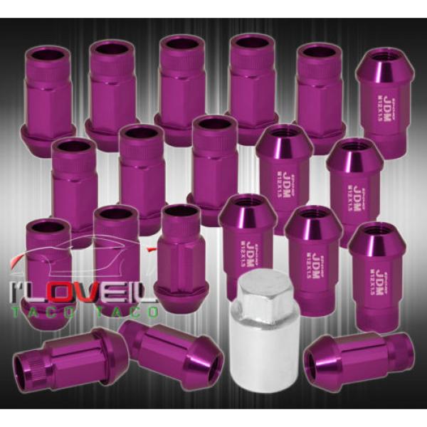 UNIVERSAL M12X1.5MM LOCKING LUG NUTS ROAD RACE TALL EXTENDED WHEEL RIMS PURPLE #1 image