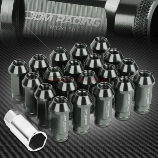 FOR DTS STS DEVILLE CTS 20 PCS M12 X 1.5 ALUMINUM 50MM LUG NUT+ADAPTER KEY GRAY #1 image