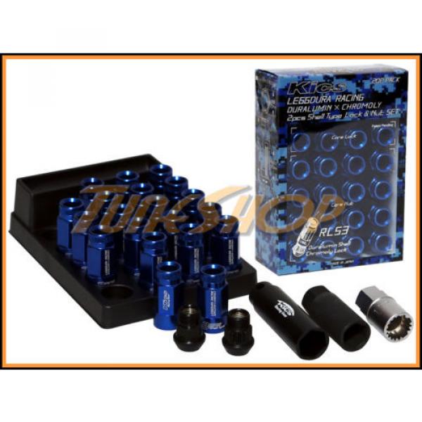 KICS LEGGDURA 53MM SHELL TYPE WHEELS LOCKS LUG NUTS 12X1.5 1.5 ACORN RIM BLUE T #1 image