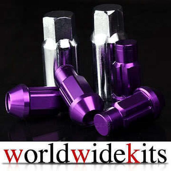 GODSPEED T-4 WHEEL RIM RACING LUG NUTS 50MM 20 PIECE W/LOCK M12 X 1.25 PURPLE A #1 image