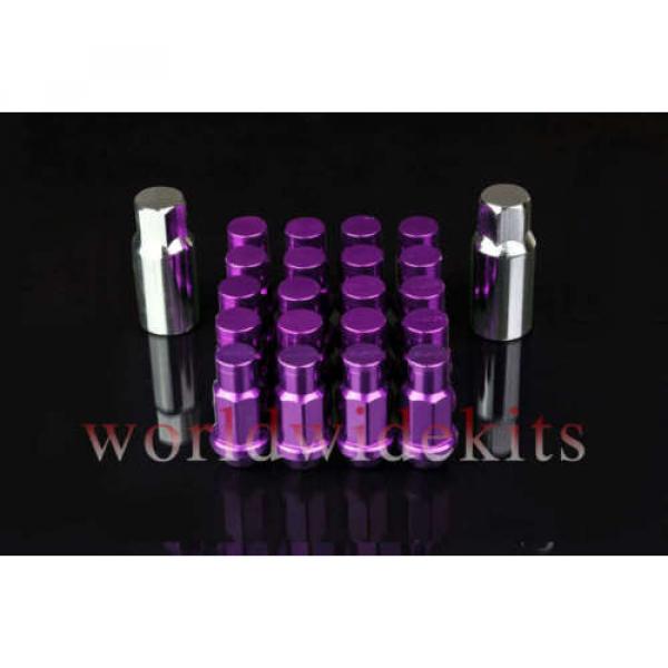 GODSPEED T-4 WHEEL RIM RACING LUG NUTS 50MM 20 PIECE W/LOCK M12 X 1.25 PURPLE A #3 image