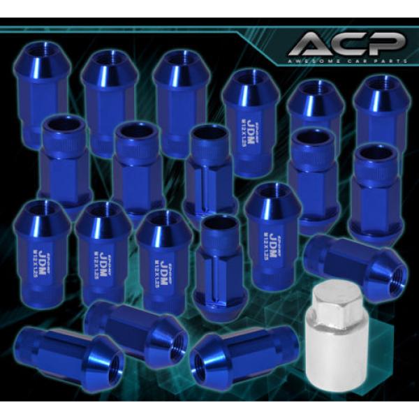 FOR NISSAN M12x1.25 LOCKING LUG NUTS WHEELS FORGED ALUMINUM 20 PIECES SET BLUE #1 image