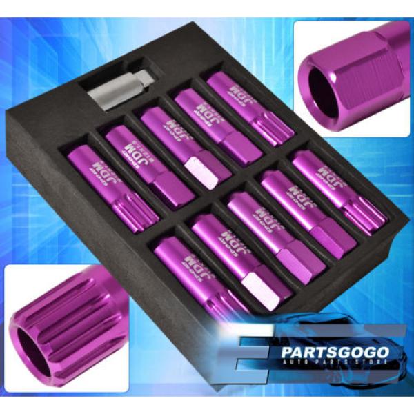 FOR MITSUBISHI 12x1.5 LOCK LUG NUTS DRIFTING HEAVY DUTY ALUMINUM 20PC SET PURPLE #2 image