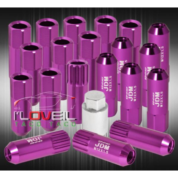 FOR HONDA 12x1.5MM LOCKING LUG NUTS DRIFTING HEAVY DUTY ALUMINUM 20PC SET PURPLE #1 image