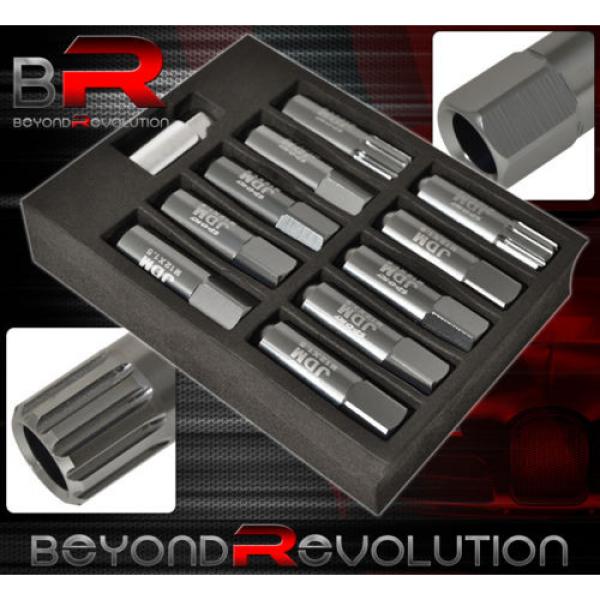 FOR CADILLAC M12x1.5MM LOCKING LUG NUTS 20PC VIP EXTENDED ALUMINUM ANODIZED GRAY #2 image