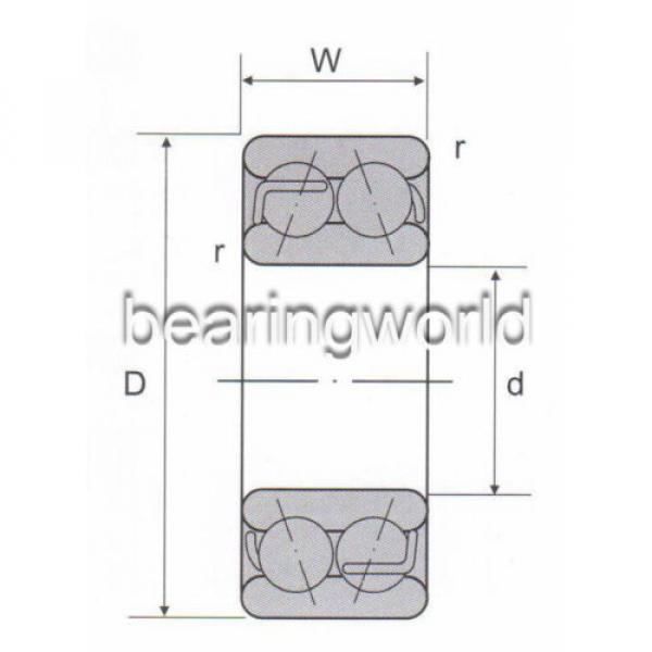 5303 ZZ Double Row Shielded Angular Contact Bearing 17mm x 47mm x 22.2mm #2 image