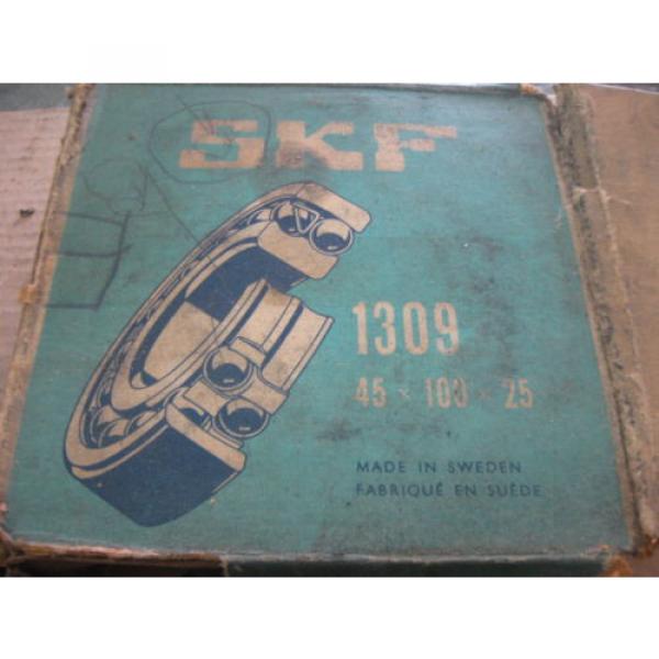 SKF 1309 Double Row Self-Aligning Bearing Size : 45 X 100 X 25mm  Made In Sweden #2 image