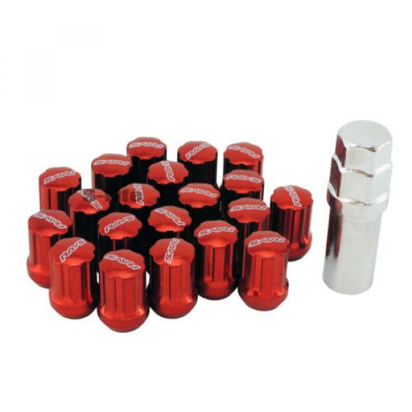 Car M12 1.5mm Steel Racing Wheel Lug Lock Gear Nuts With Installation Tools Red #2 image