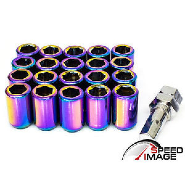 Z RACING NEO CHROME INNER HEX STEEL LUG NUTS OPEN SET 20 PCS KEY 12X1.5MM #1 image