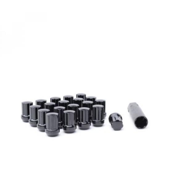 20 DUPLEX 7 SPLINE WHEEL LOCK LUG NUTS KEY 14X1.5 M14 1.5 ACORN CLOSE END BLACK #1 image