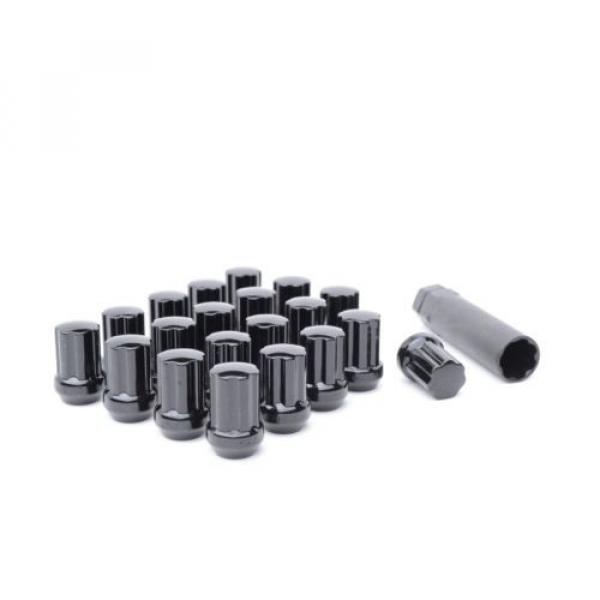 20 DUPLEX 7 SPLINE WHEEL LOCK LUG NUTS KEY 14X1.5 M14 1.5 ACORN CLOSE END BLACK #2 image