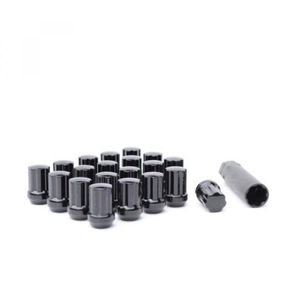 20 DUPLEX 7 SPLINE WHEEL LOCK LUG NUTS KEY 14X1.5 M14 1.5 ACORN CLOSE END BLACK #3 image