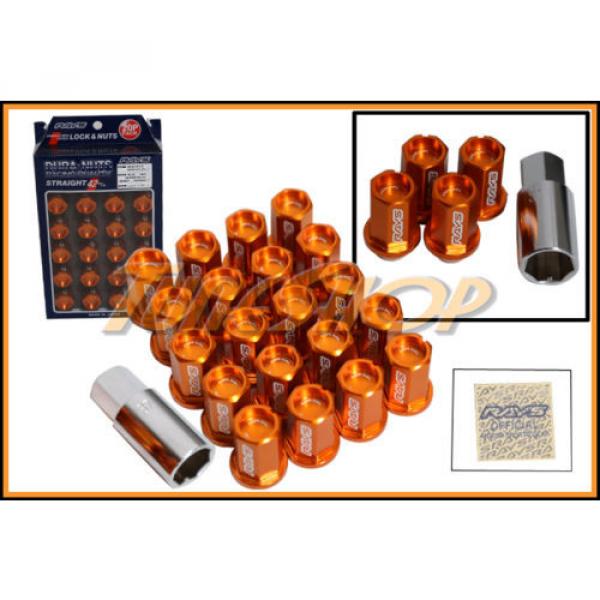 VOLK RACING RAYS STRAIGHT L42 DURA WHEELS LOCK LUG NUT 12X1.25 1.25 RIM ORANGE U #1 image