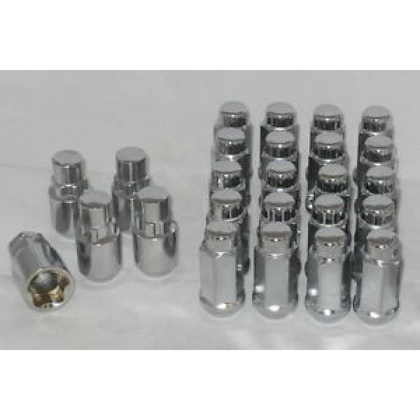 14MM 1.50 WHEEL RIM INSTALL KIT SET CHROME LUG NUTS LOCKS LONG BULGE ACORN SEAT #1 image