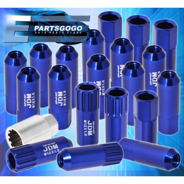 FOR ACURA M12x1.5 LOCKING LUG NUTS THREAD PITCH DRAG PERFORMANCE RIMS SET BLUE #1 image